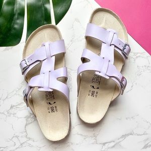 NEW Birki's Birkenstock Nias Lavender Purple Slide Sandals 41